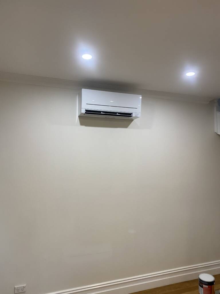 Mitsubishi electric split system installed at Eastern Suburbs.
