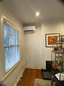Wall mounted AC system installed in a house