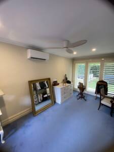 Daikin wall mounted air conditioner in a living