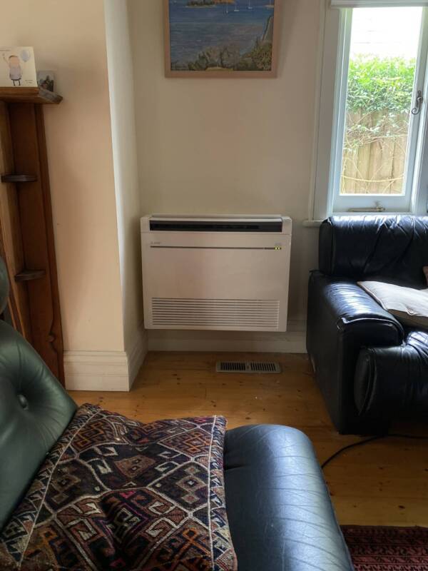 Mitsubishi Electric floor standing AC installed in Bondi