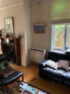 Mitsubishi floor mounted air conditioner in a house at Bondi