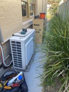Old air conditioner replacement at Bondi