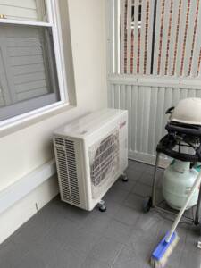 Otdoor AC unit installed on a balcony at Rose Bay